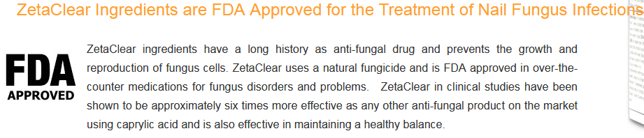 Zeta Clear Nail Fungusaingredients